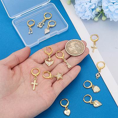 12Pcs Brass Micro Pave Clear Cubic Zirconia Shoes Charms HJEW-PH02500-1