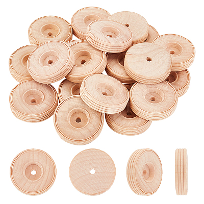 Unfinshed Wood Wheel WOOD-WH0029-21-1