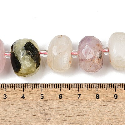 Natural Rose Quartz & Amethyst & Citrine & Quartz Crystal & Lemon Quartz & Prehnite Beads Strands G-F796-B05-01-1