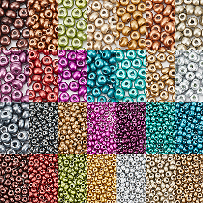 ARRICRAFT 5880Pcs 28 Style Opaque Colours Glass Seed Beads SEED-AR0001-20-1