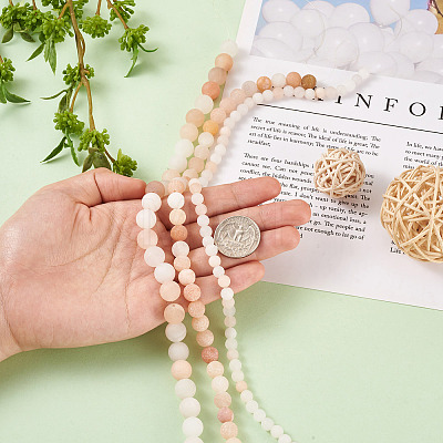 3 Strands 3 Style Natural Pink Aventurine Beads Strands G-YS0001-13-1
