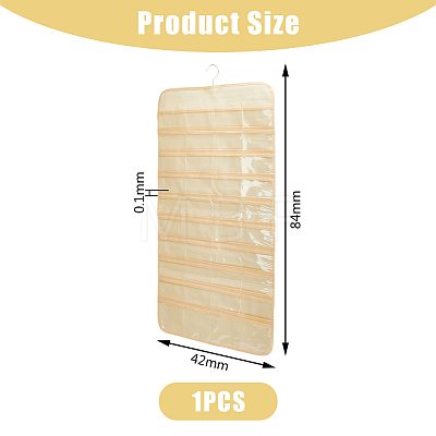 Transparent PVC Double Face Non-Woven Fabrics Jewelry Hanging Display Rolls with Hook ODIS-WH0017-095B-1