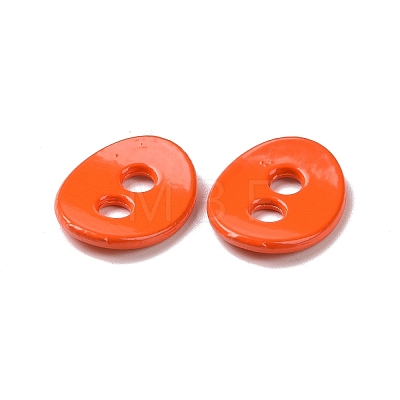Spray painted Alloy Buttons PALLOY-K001-04-1