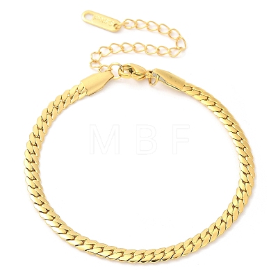 304 Stainless Steel Snake Chain Bracelets for Women BJEW-U019-04G-07-1