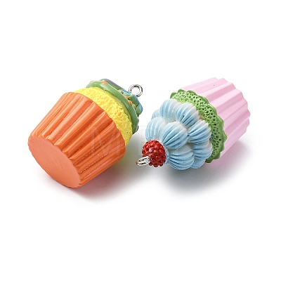 Opaque Resin Pendants RESI-K049-03-1