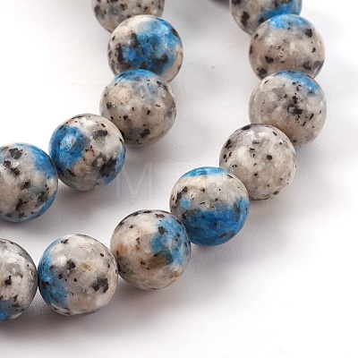 Natural K2 Stone/Raindrop Azurite Beads Strands G-F587-04-10mm-1