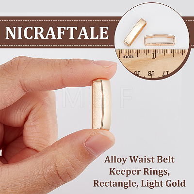 Unicraftale 10Pcs Alloy Waist Belt Keeper Rings FIND-UN0002-98KCG-1