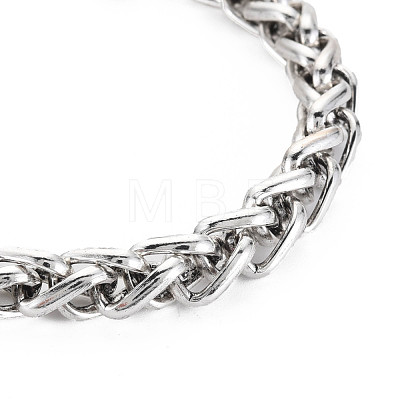 Alloy Wheat Chain Bracelet with Column for Men Women BJEW-N015-010-1