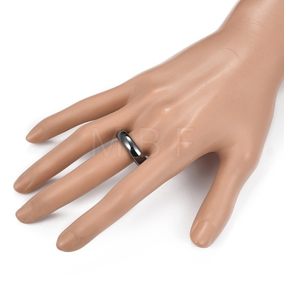 Non-Magnetic Synthetic Hematite Finger Rings RJEW-J005-03A-1