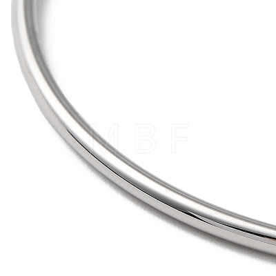 304 Stainless Steel Simple Plain Bangle for Women BJEW-F461-01A-P-1
