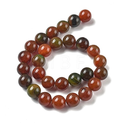 Natural Multi-Color Agate Beads Strands G-A261-B22-14mm-1