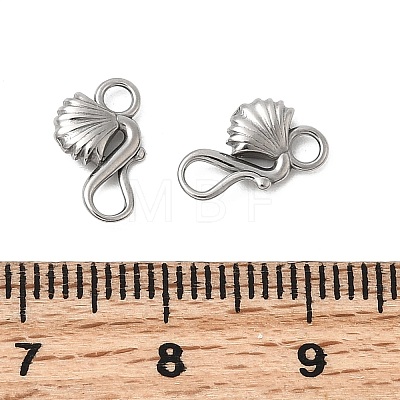 304 Stainless Steel Hook Clasps STAS-Z179-07P-1