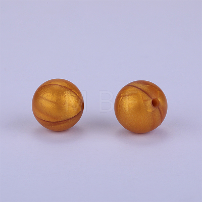 Round Silicone Focal Beads SI-JX0046A-13-1