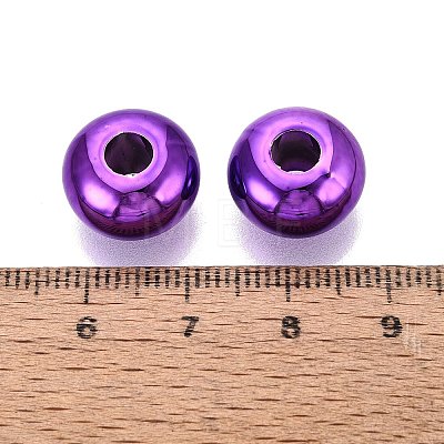 UV Plating Opaque Acrylic European Beads PACR-T017-19M-04-1