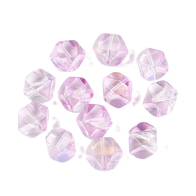 Electroplate Transparent Glass Beads EGLA-Q140-01-A02-1