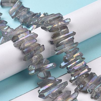 Natural Quartz Crystal Points Beads Strands G-K181-B21-1