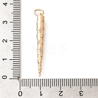 Brass Micro Pave Cubic Zirconia Pendants KK-B127-11G-1