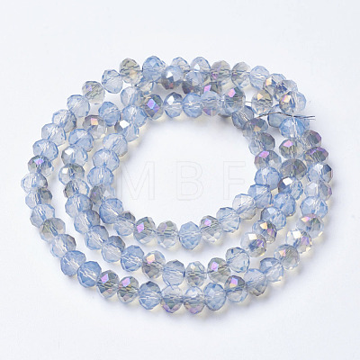 Electroplate Glass Beads Strands X-EGLA-A034-J4mm-F03-1