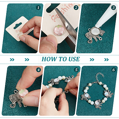 DIY Blank Elephant Tibetan Style Alloy Connector Charms Making Kit DIY-GA0006-81-1