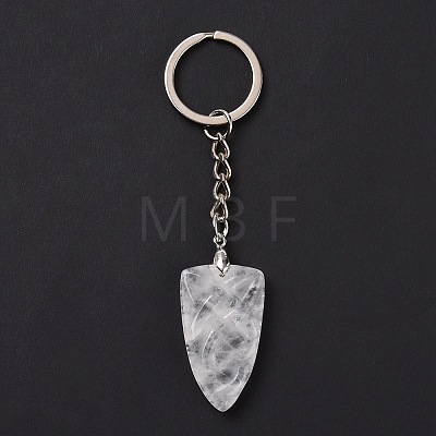 Natural Quartz Crystal Sailor's Knot Pendant Keychain KEYC-E038-03P-06-1