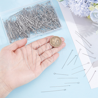 900Pcs 304 Stainless Steel Ball Head Pins & Eye Pins STAS-BBC0010-04-1