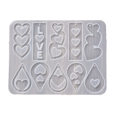 Heart Earrings Pendants DIY Silicone Mold DIY-Q033-06A-1