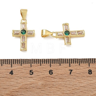 Brass Pave Cubic Zirconia Pendants CU-CBAD360-05G-02-1