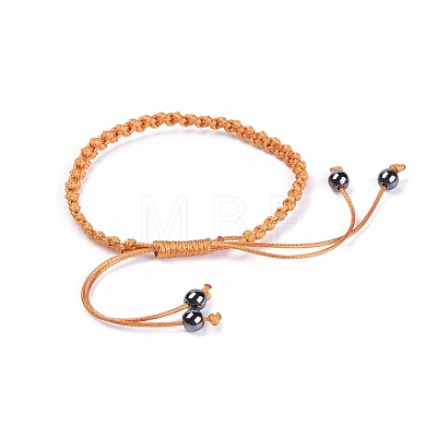 Adjustable Waxed Polyester Braided Cord Bracelets BJEW-JB04340-1