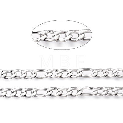304 Stainless Steel Figaro Chain CHS-M003-12P-C-1