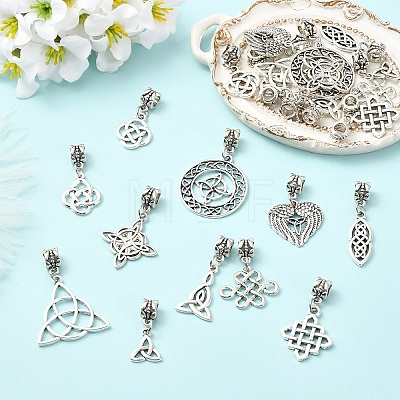 22Pcs 11 Style Alloy European Dangle Charms PALLOY-YW00226-1