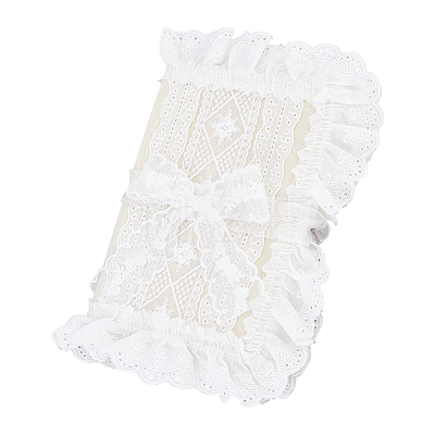 Polyester Lace Book Covers OFST-WH0002-59C-1