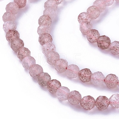 Natural Strawberry Quartz Beads Strands G-F619-16A-4mm-1