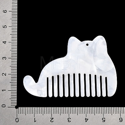 Printed Cellulose Acetate(Resin) Big Pendants RESI-F070-02A-1