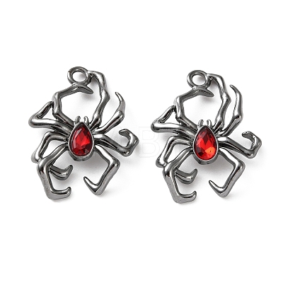 Alloy & Ruby Rhinestone Pendants FIND-G118-07B-02-1
