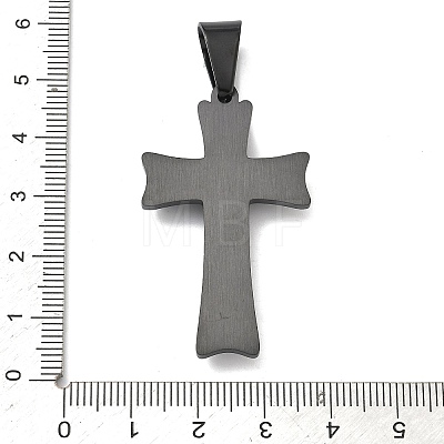 304 Stainless Steel & Rhinestone Pendants STAS-H256-03B-1