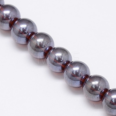 Electroplate Imitation Jade Glass Round Beads Strands EGLA-F037-10mm-M-1