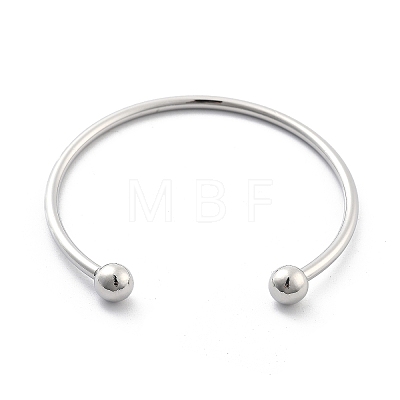 Brass Open Cuff Bangles BJEW-G736-07P-1