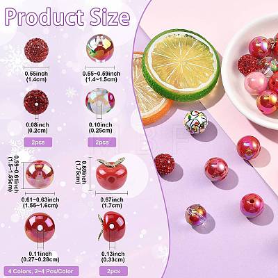 DIY Acrylic and Pave Disco Ball Beads Findings Kits DIY-FS0010-56A-1
