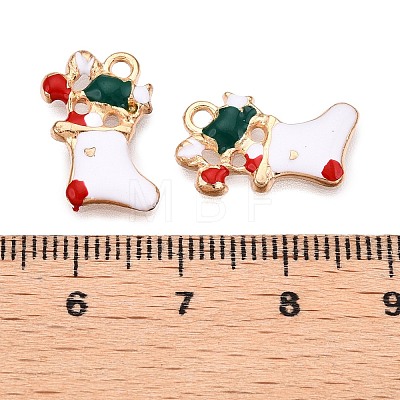 Christmas Theme Alloy Enamel Pendants ENAM-T020-10X-1