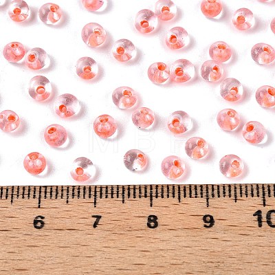 6/0 Inside Colours Transparent Glass Seed Beads SEED-T007-07H-1