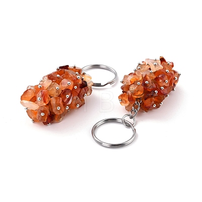 Natural Red Agate Keychain KEYC-C050-01K-RS-1