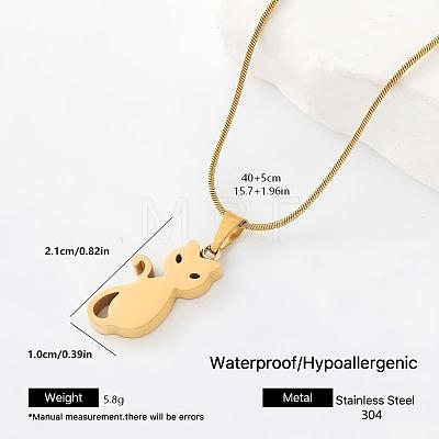 304 Stainless Steel Pendant Necklaces for Women QS1724-5-1