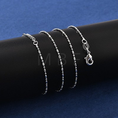Brass Ball Chain Necklaces KK-P304-03S-1
