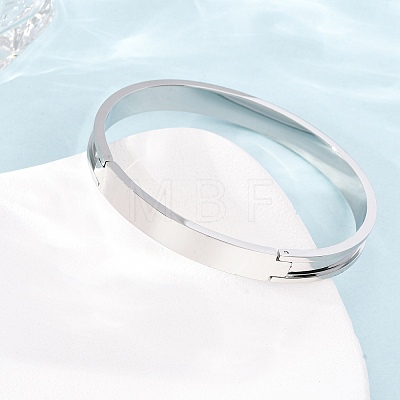 304 Stainless Steel Grooved Bangle Base SA-CBACA70-04P-1