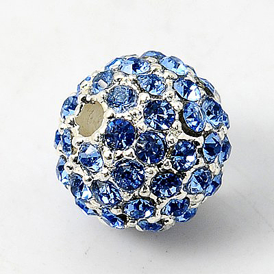 Alloy Rhinestone Beads RB-A034-10mm-A04S-1