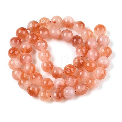 Dyed Natural White Jade Beads Strands G-T138-8mm-210-33-1