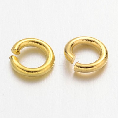 Golden Color Brass Open Jump Rings X-JRC5MM-G-1