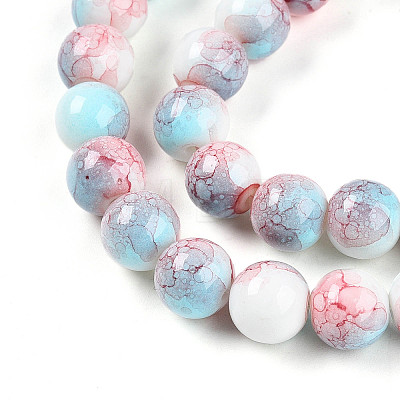 Baking Painted Glass Beads Strands DGLA-N003-10mm-C03-1