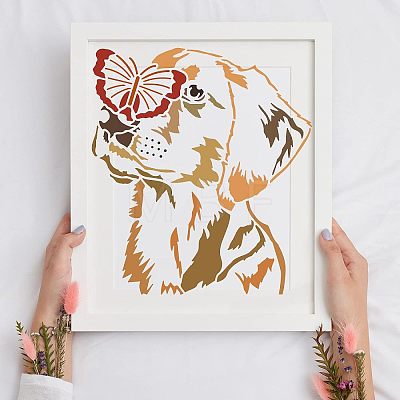 PET Hollow Out Drawing Painting Stencils DIY-WH0383-0090-1