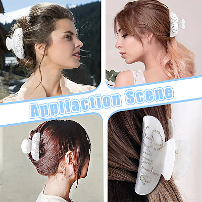 Acrylic Claw Hair Clips OHAR-WH0001-26-1